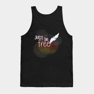 Just Be Free Mandalas with Feather Tank Top